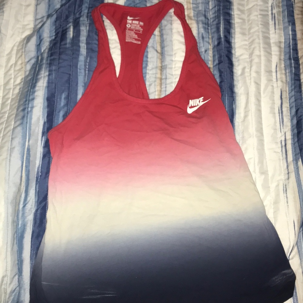 The Nike Tee red white and blue